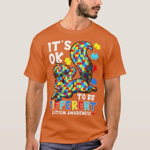Its OK To Be Different Autism Awareness Puzzle T_Shirt