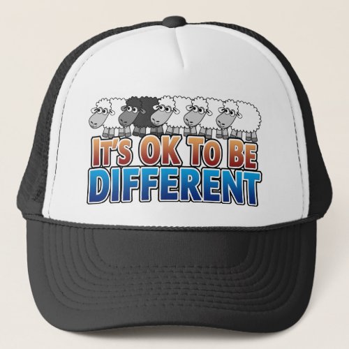 Its OK to be Different BLACK SHEEP Trucker Hat