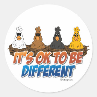 It's OK To be Different Classic Round Sticker