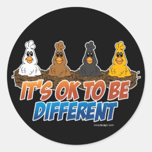 It's OK To be Different Classic Round Sticker