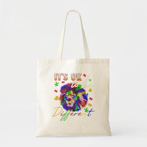 Its OK to be different Colorful Lion Tote Bag