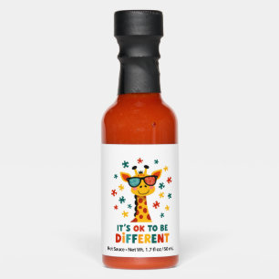 It's Ok To Be Different Giraffe Autism Awareness B Hot Sauces