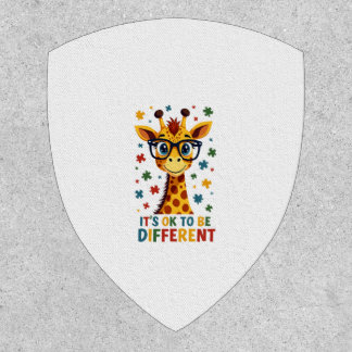 It's Ok To Be Different Giraffe Autism Awareness B Patch