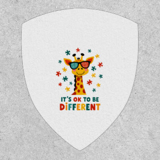 It's Ok To Be Different Giraffe Autism Awareness B Patch