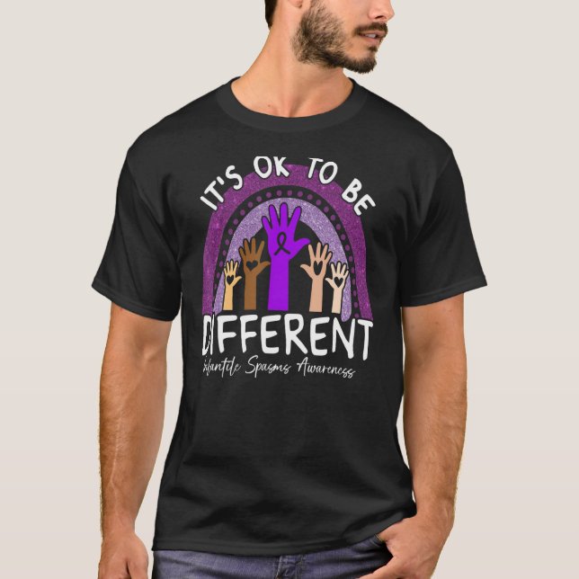 It's Ok To Be Different Infantile Spasms Awareness T-Shirt (Front)