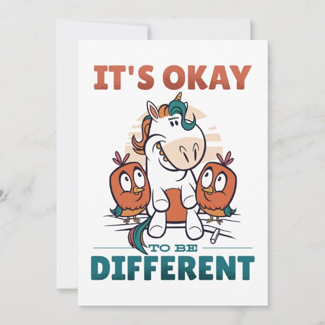 It's OK to be different Invitation (Front)