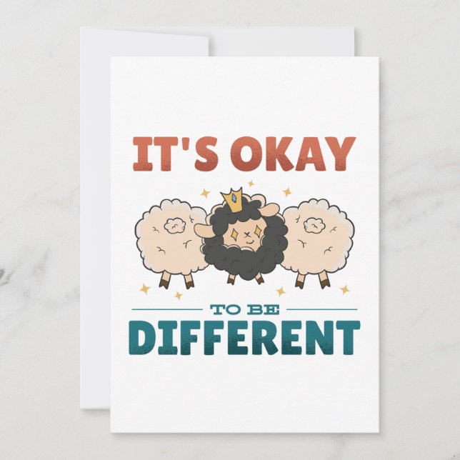 It's OK to be different Invitation (Front)