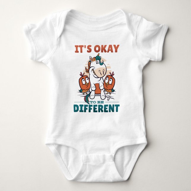 It's OK to be different Invitation Baby Bodysuit (Front)