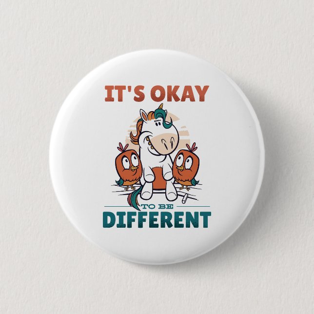 It's OK to be different Invitation Button (Front)