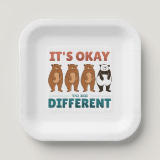 It's OK to be different Invitation Napkins Paper Plates