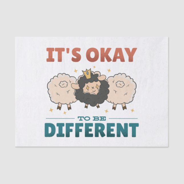 It's OK to be different Invitation Tissue Paper (Front)