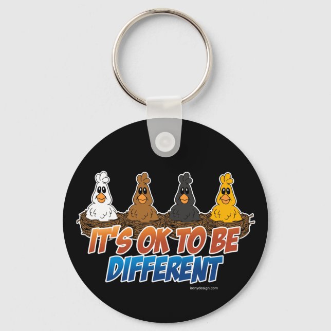 It's OK To be Different Keychain (Front)