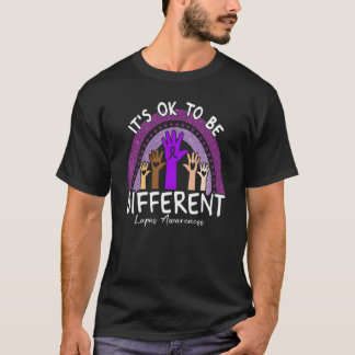 It's Ok To Be Different Lupus Awareness Purple Rai T-Shirt