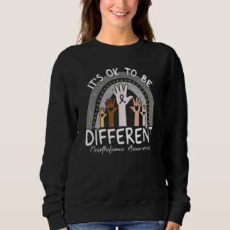 It's Ok To Be Different Mesothelioma Awareness Pea Sweatshirt