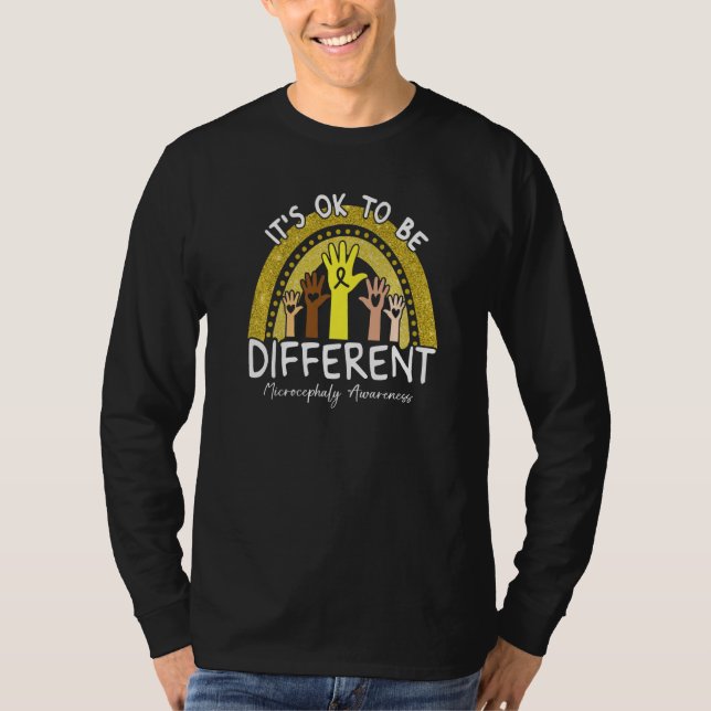 It's Ok To Be Different Microcephaly Awareness Yel T-Shirt (Front)