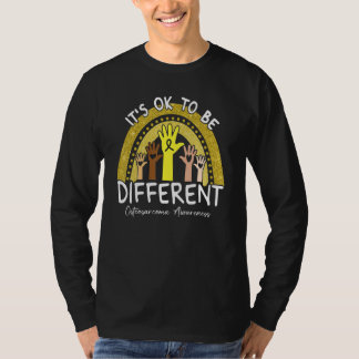 It's Ok To Be Different Osteosarcoma Awareness Yel T-Shirt