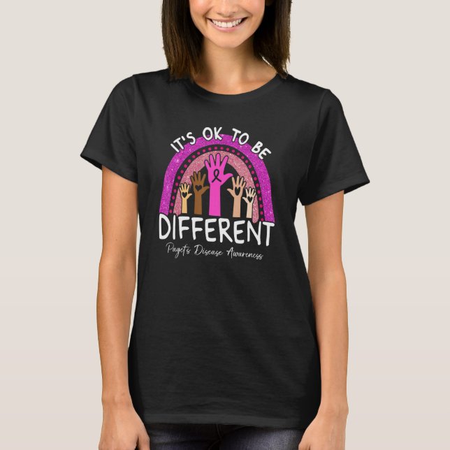 It's Ok To Be Different Pagetu2019s Disease Awaren T-Shirt (Front)