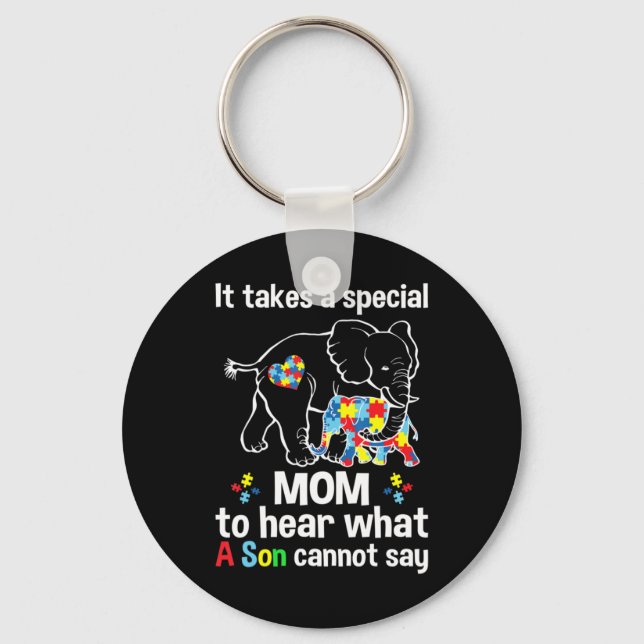 It's Ok To Be Different Reindeer Christmas Autism  Keychain (Front)