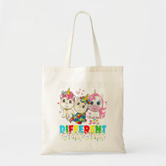 ItS Ok To Be Different Unicorn Autism Awareness 13 Tote Bag