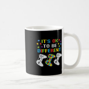 Its Ok To Be Different Video Game Gamer Autism Awa Coffee Mug