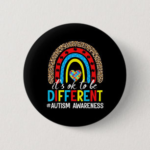 It's Ok To Be Diffrent Autism Autism Awareness Day Button