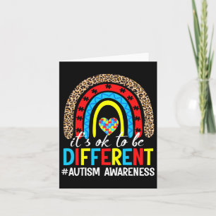 It's Ok To Be Diffrent Autism Autism Awareness Day Card