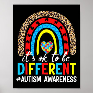 It's Ok To Be Diffrent Autism Autism Awareness Day Poster