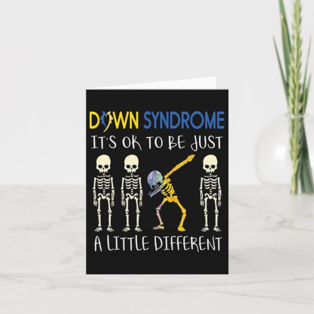 It's Ok To Be Just Little Different Down Syndrome  Card (Front)