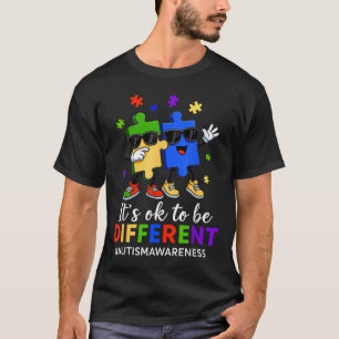 Its Ok To Be Little Different Puzzle Autism Awaren T-Shirt