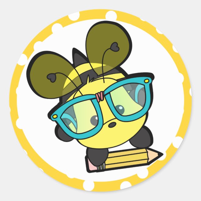 It's OK to BEE a Smarty! Classic Round Sticker (Front)