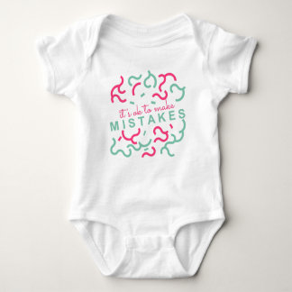 Its Ok to Make Mistakes Shapes Green Red Baby Bodysuit