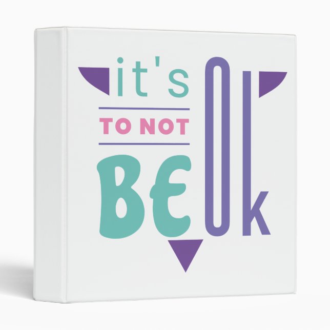It's ok to not be ok 3 ring binder (Front/Spine)