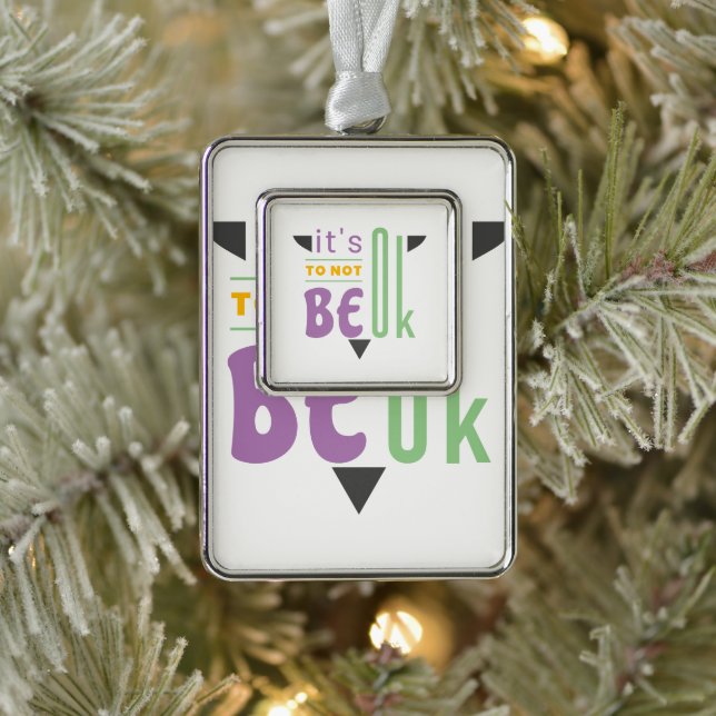 It's ok to not be ok christmas ornament (Tree)
