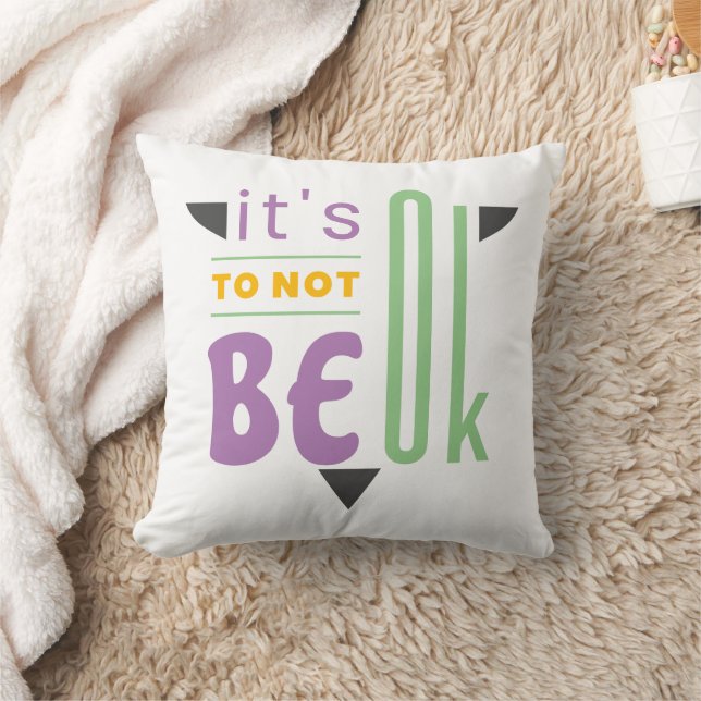 It's ok to not be ok throw pillow (Blanket)