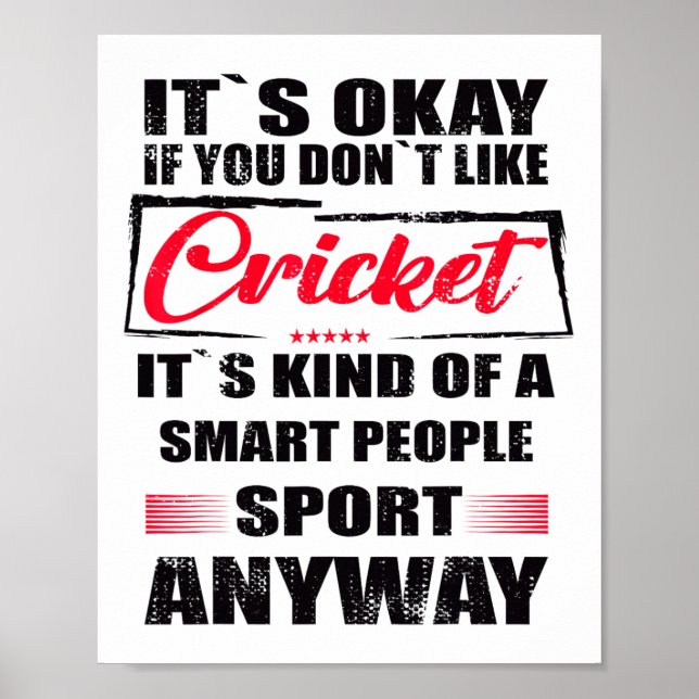 It's Okay If You Don't Like Cricket  Poster (Front)