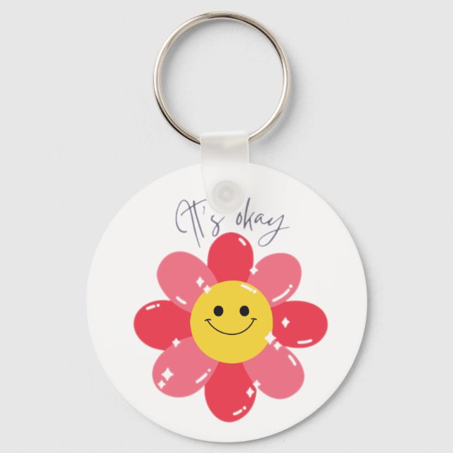 It's okay  keychain (Back)