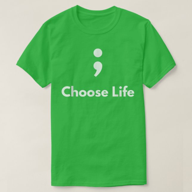 It's Okay Not To Be Okay Semicolon Mental Health A T-Shirt (Design Front)