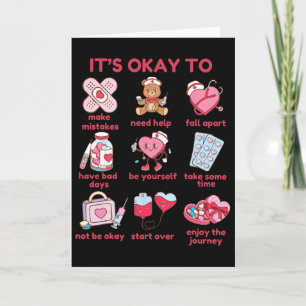 It's Okay Not To Valentine Mental Health Problems  Card