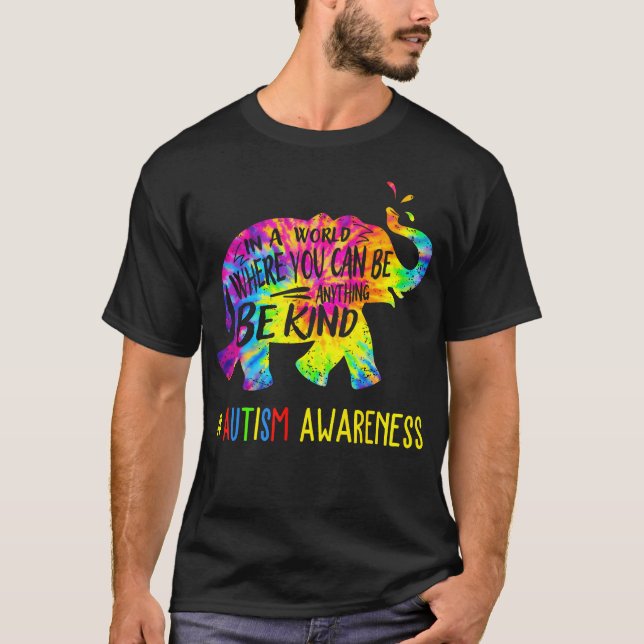It's Okay To Be Different Elephant Autism T-Shirt (Front)