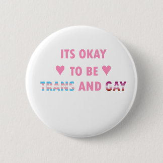 It's Okay To Be Trans And Gay (v4) Pinback Button