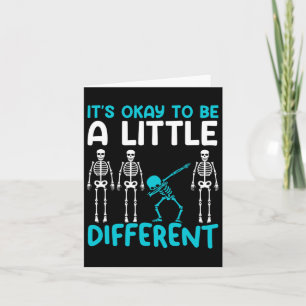 It's Okay To Different Teal Tourette Syndrome Awar Card
