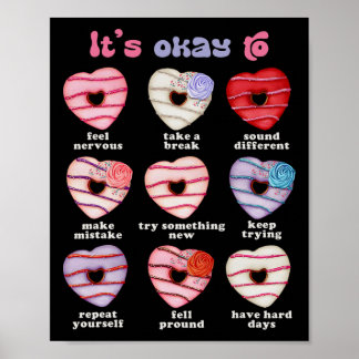 It's Okay To Feel Nervous Positive Mental Health Poster