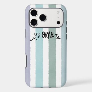 It's Okay To Pastel Striped Iphone 18 Pro Max Case