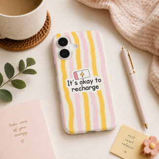 It's Okay to Recharge Pastel Phone Case