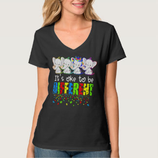 It's Oke To Be Different Elephant Mom Autism Child T-Shirt