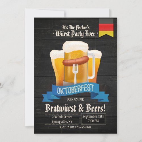 Its Oktoberfest Time Invitation