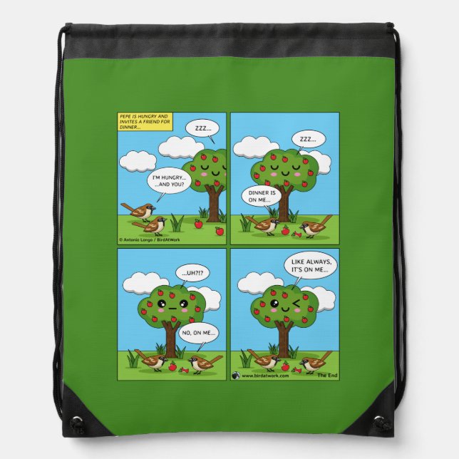 It's on Me... Comic Drawstring Bag (Front)