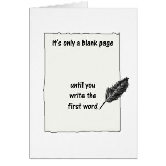 It's only a blank page... cards