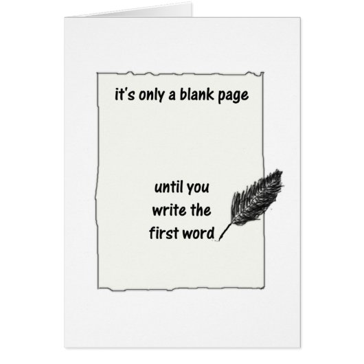 It's only a blank page... cards (Front)