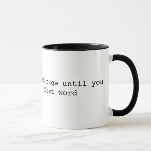 its only a blank page until you write the firs mug